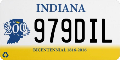 IN license plate 979DIL