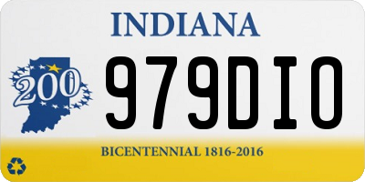 IN license plate 979DIO