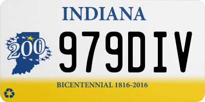 IN license plate 979DIV