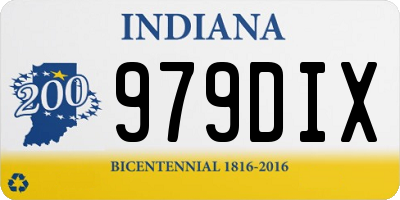 IN license plate 979DIX