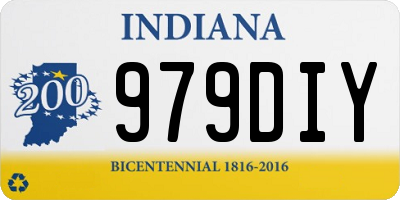 IN license plate 979DIY