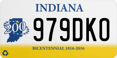 IN license plate 979DKO