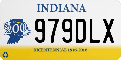 IN license plate 979DLX
