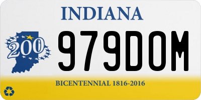 IN license plate 979DOM