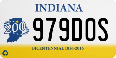 IN license plate 979DOS
