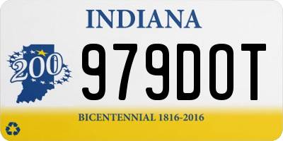 IN license plate 979DOT