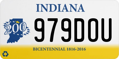 IN license plate 979DOU
