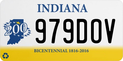 IN license plate 979DOV