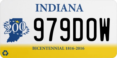 IN license plate 979DOW