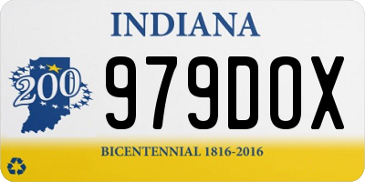 IN license plate 979DOX