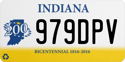 IN license plate 979DPV