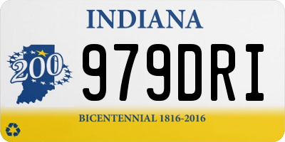 IN license plate 979DRI