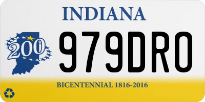 IN license plate 979DRO