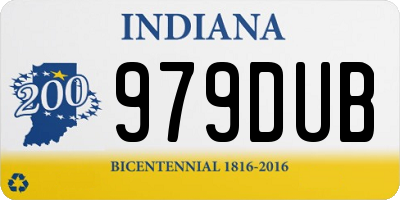 IN license plate 979DUB