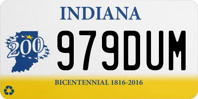 IN license plate 979DUM