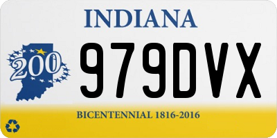 IN license plate 979DVX