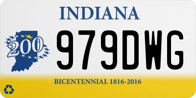 IN license plate 979DWG