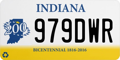 IN license plate 979DWR