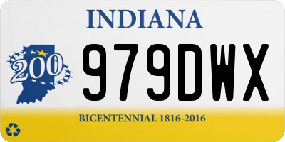 IN license plate 979DWX