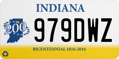 IN license plate 979DWZ