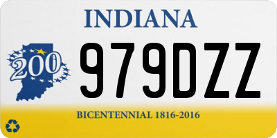 IN license plate 979DZZ