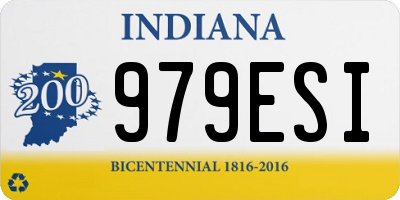 IN license plate 979ESI