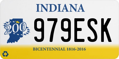 IN license plate 979ESK