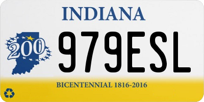 IN license plate 979ESL