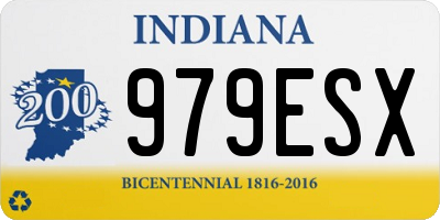 IN license plate 979ESX