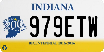 IN license plate 979ETW