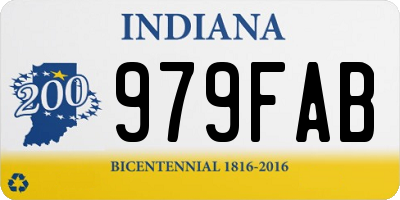 IN license plate 979FAB