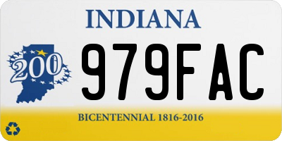 IN license plate 979FAC