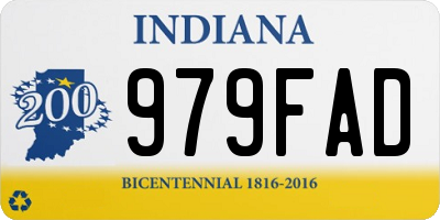 IN license plate 979FAD