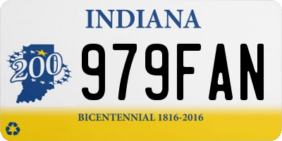 IN license plate 979FAN