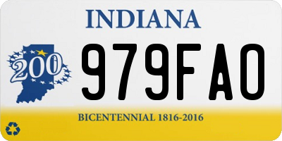 IN license plate 979FAO
