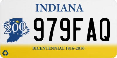 IN license plate 979FAQ