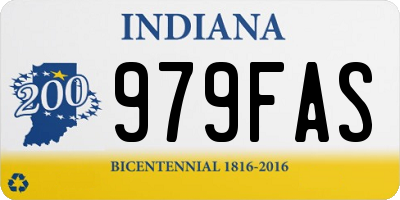 IN license plate 979FAS