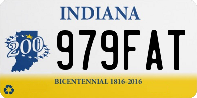 IN license plate 979FAT