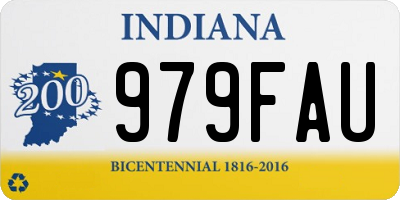 IN license plate 979FAU