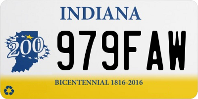 IN license plate 979FAW