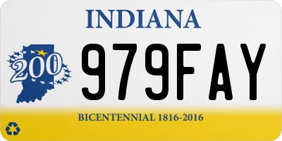 IN license plate 979FAY