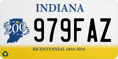 IN license plate 979FAZ