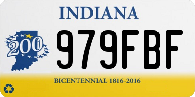 IN license plate 979FBF