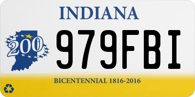 IN license plate 979FBI