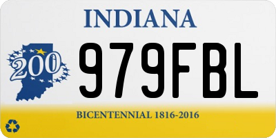 IN license plate 979FBL