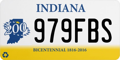 IN license plate 979FBS