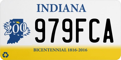 IN license plate 979FCA