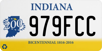 IN license plate 979FCC