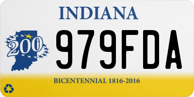 IN license plate 979FDA
