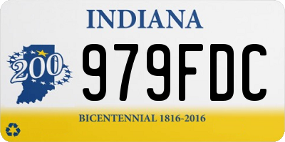 IN license plate 979FDC
